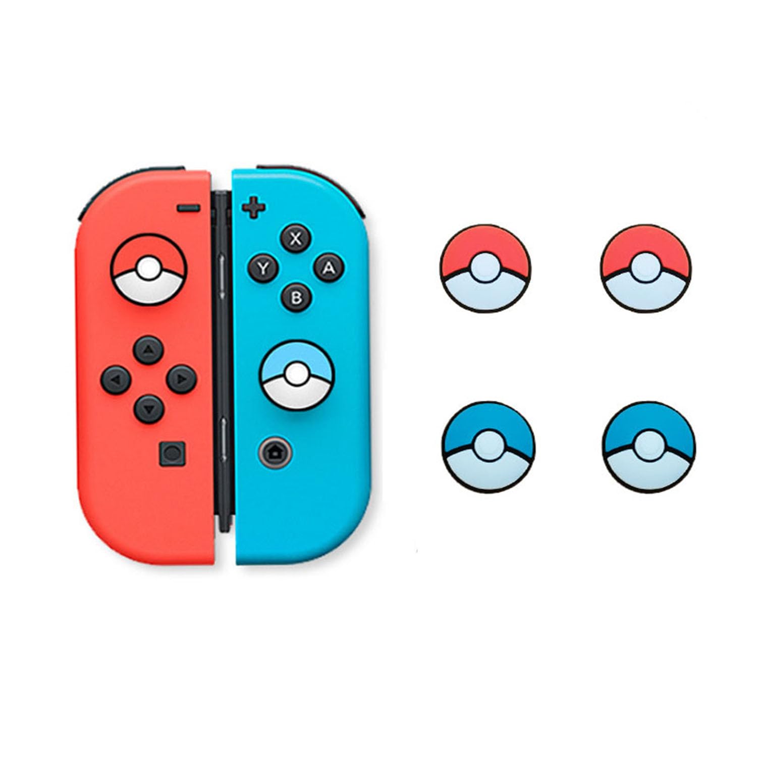 Thumb Grip Caps for Switch Joycon, Soft Silicone Joystick Cover Compatible with Nintendo Switch/OLED/Switch Lite, Analog Stick Grips Button Covers for Switch