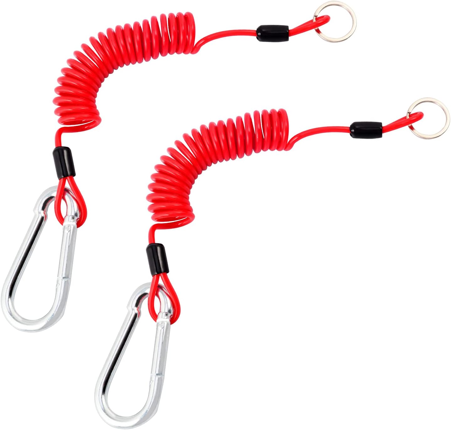 2 Pack 6 Ft Breakaway Trailer Cable, Heavy Duty Steel Wire, Extends to 6ft, Safety Rope, RV Trailer Emergency Brake Cable
