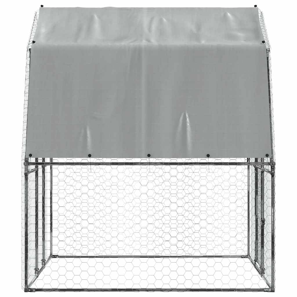 Gabbia per Cani da Esterno Metallo 285x195x230 cm 2 Ante con Tetto