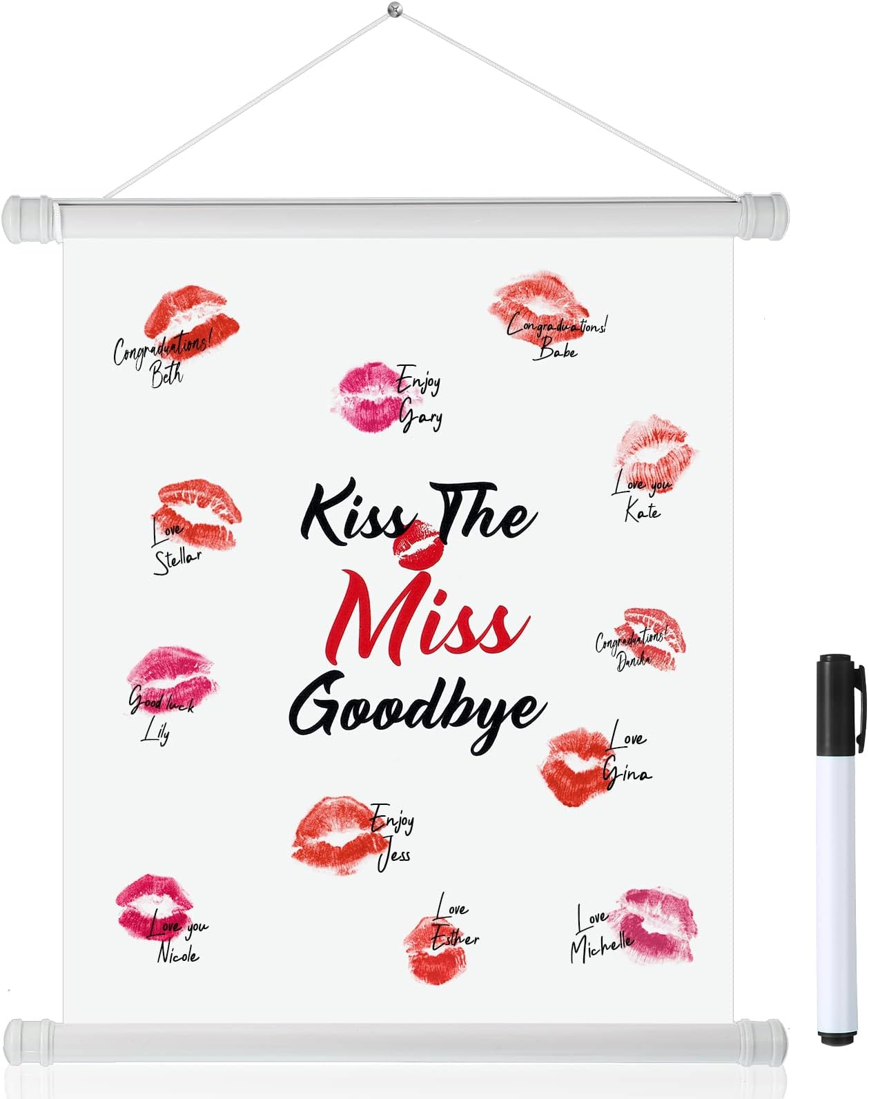 Bachelorette Games Kiss The Miss Goodbye Poster