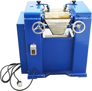 220V 1.1KW Lab Mill Grinder Machine, 3-18μm Grinding Capacity, Water-cooled, 3 Stainless Steel Rollers Adjustable Gap, Three-phase Electricity, for Paint Ink Pigment