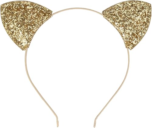 Miniatura 5 de Diadema con purpurina para orejas de gato, orejas de gato, orejas de gato, con purpurina y orejas de gato, para uso diario y decoración de fiestas,