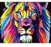 Paint by Numbers for Adults | DIY Art Kit with Acrylic Paints, Brushes, and Canvas for Abstract Animal Art. Painting and Crafts for Beginners and Kids 16x20 (Lion)