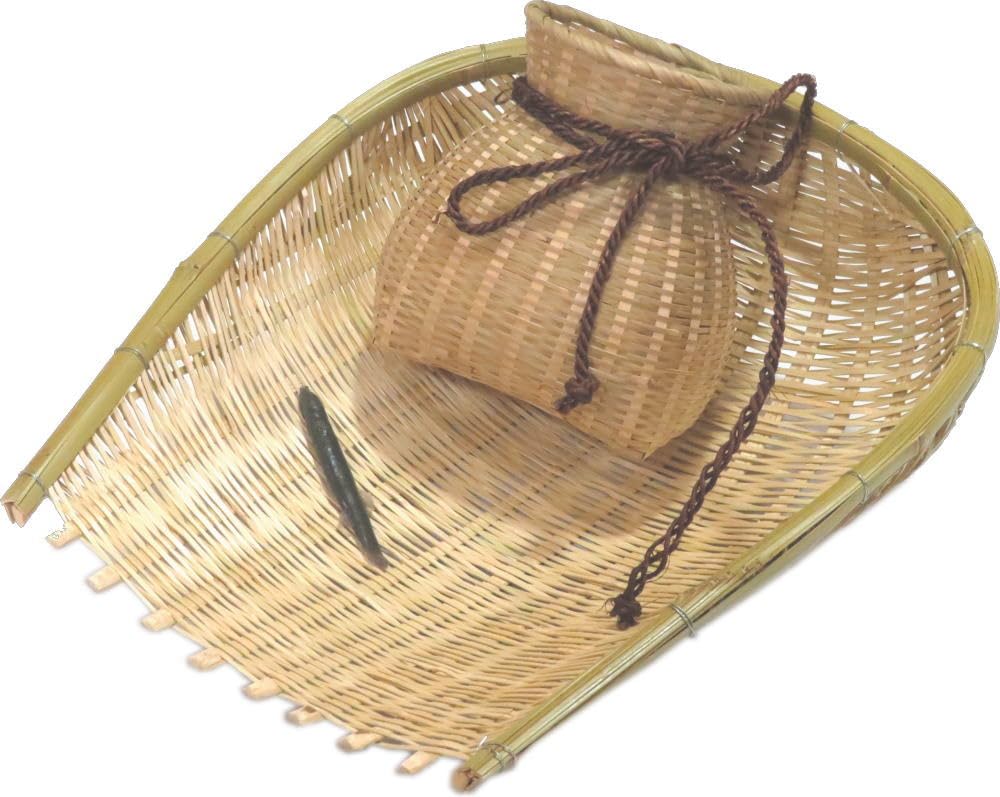 Amazon.co.jp: 安来節3点セットどじょう ザル・ビク・ゴムどじょう 箕