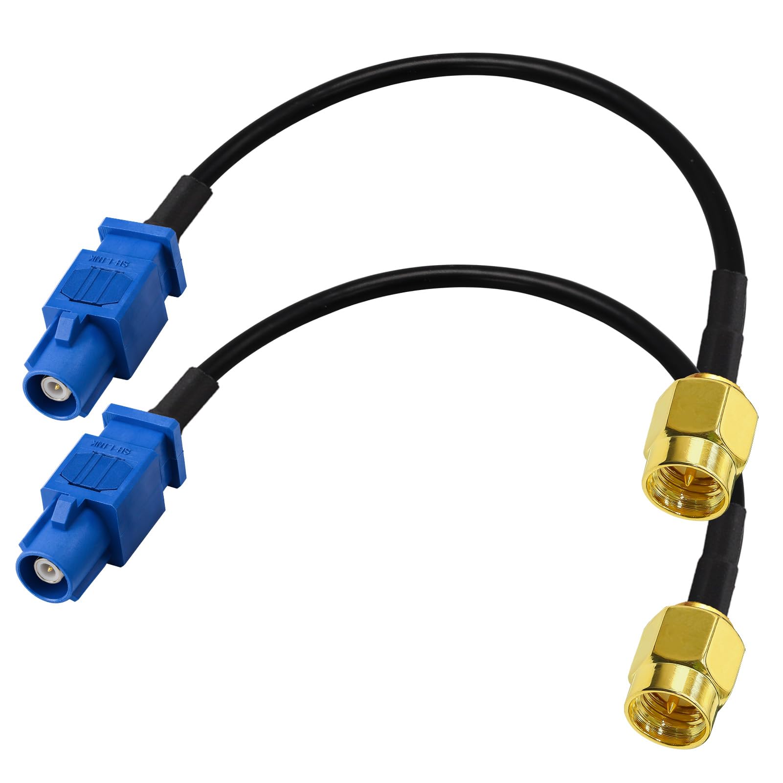 Câble SMA Mâle Vers Fakra C Mâle RG174 – 15 Cm – Lot De 2 – Adaptateur Antenne WiFi GPS Auto Radio