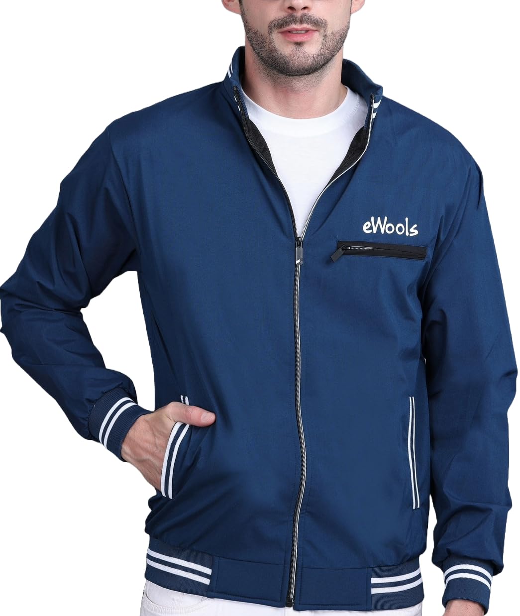 ekools Men Nylon Stylish Windcheater Jacket (Wind8)-picture-14