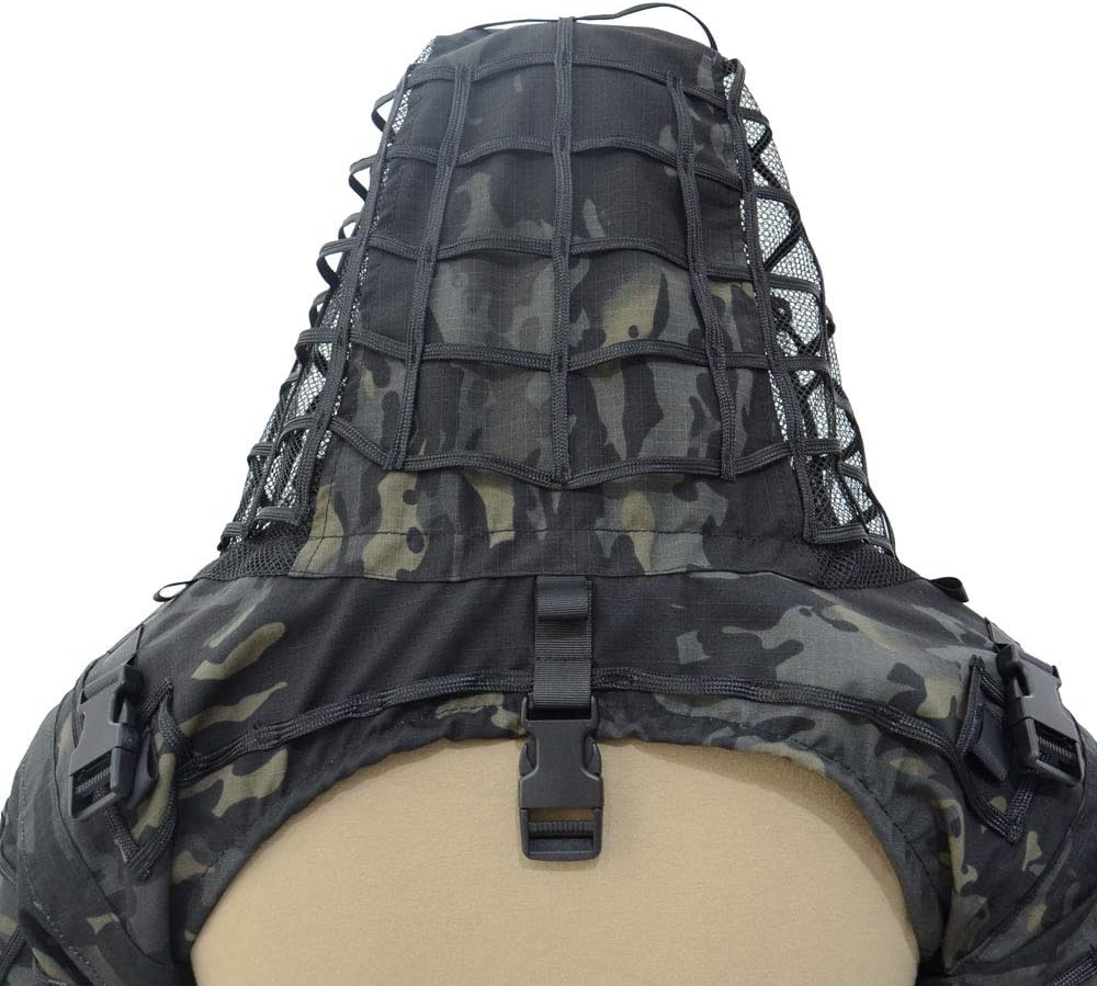 Sniper Ghillie Suit Foundation, Ripstop, Camouflage Tactical Ghillie Hood