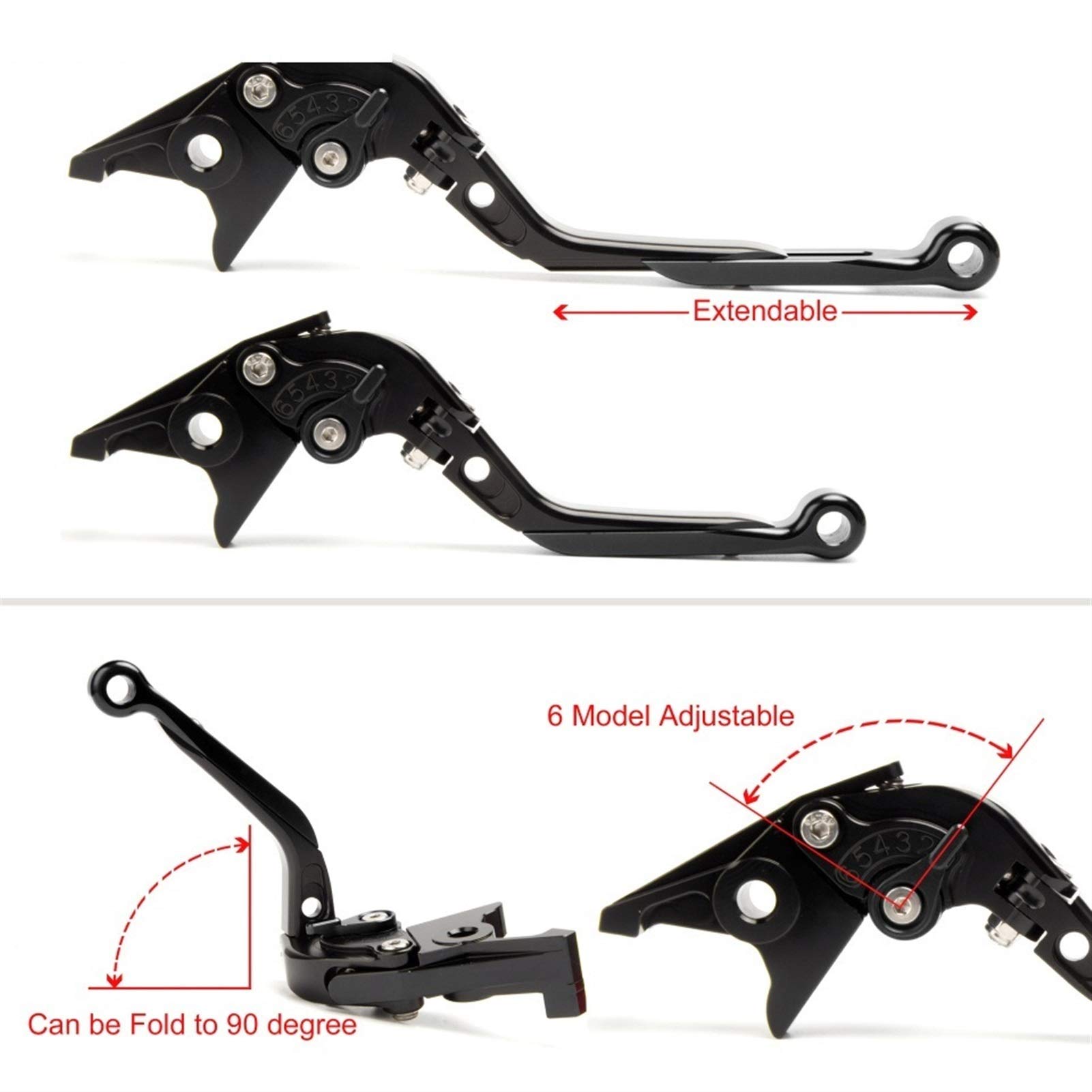 LEVIERS FREIN EMBRAYAGE KAWASAKI Z650 Z900 NOIR TITANE