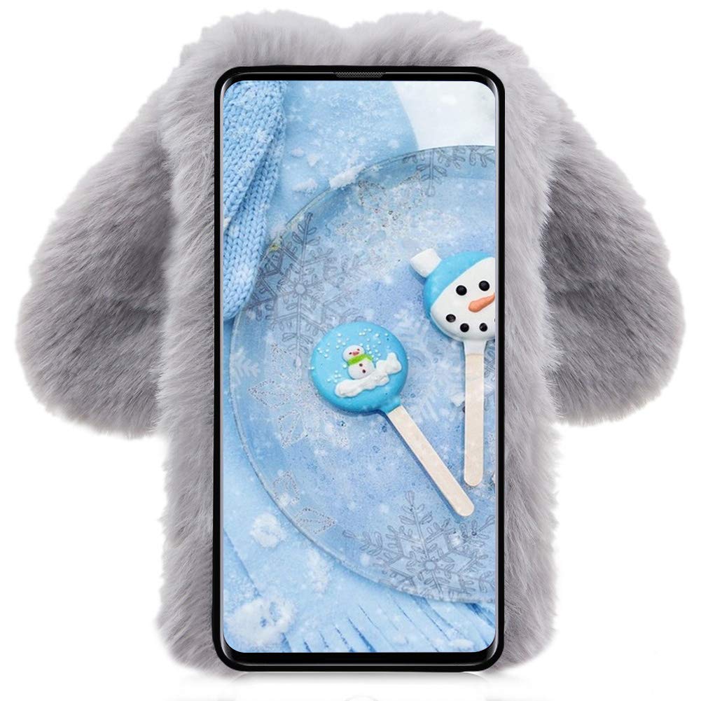 Rnrieyta Cuore Coniglio Cavalletto Custodia per Huawei P30,Elettrolitico Cover Morbida Sottile Silicone Protettiva Case con Coniglietto Stand Supporto