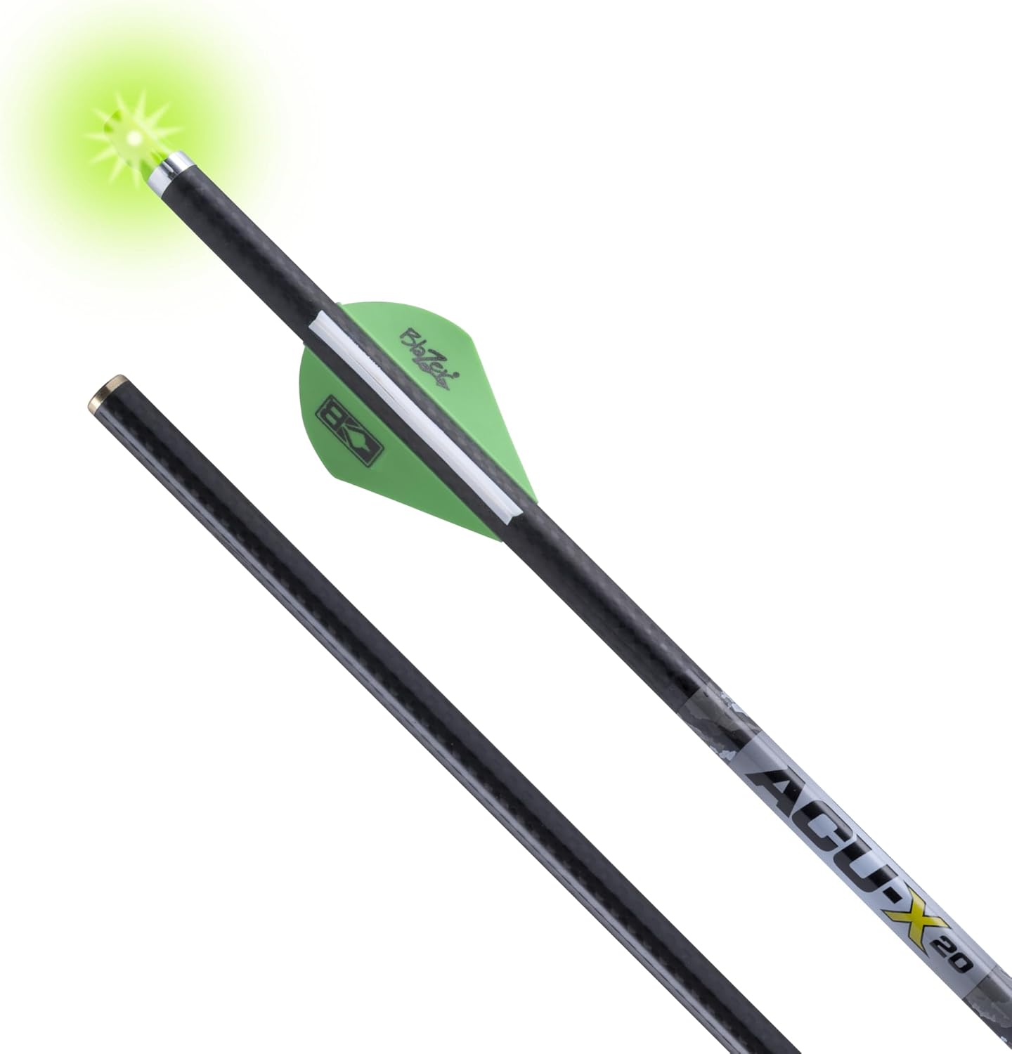 TenPoint ACU-X Arrow with Snap-On Lighted Nock - 20-inch, Pack of 3 - Superior Flight Visibility & Enhanced Long-Range Accuracy for Rail-Less Forward Draw Crossbows