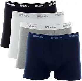 Kit 4 Cuecas Cot Liso Elast MashMasculino