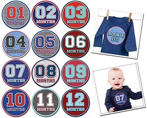 Sticky Bellies Baby Month Stickers - Sporty Shorty