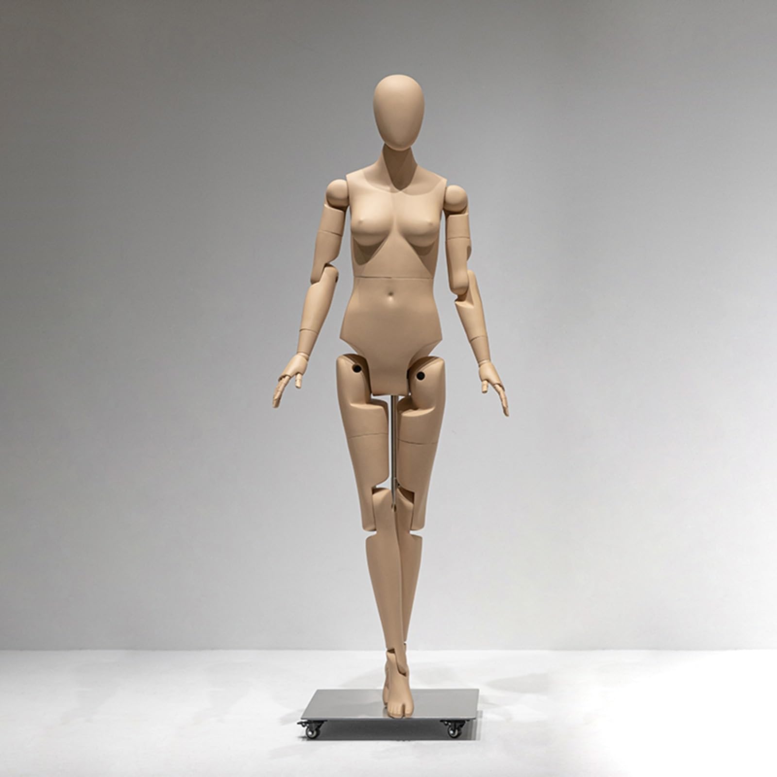 Mannequin de vêtements, Mannequin féminin articulé Grandeur Nature - Mannequin Corps Entier Commercial pour la présentation de vêtements, Buste de Couture Assis/Debout (Naturel) - Idéal pour