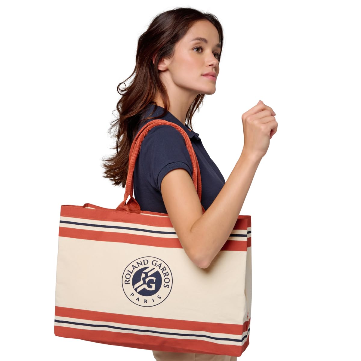 ROLAN GARROS Heritage Tote Bag Beige
