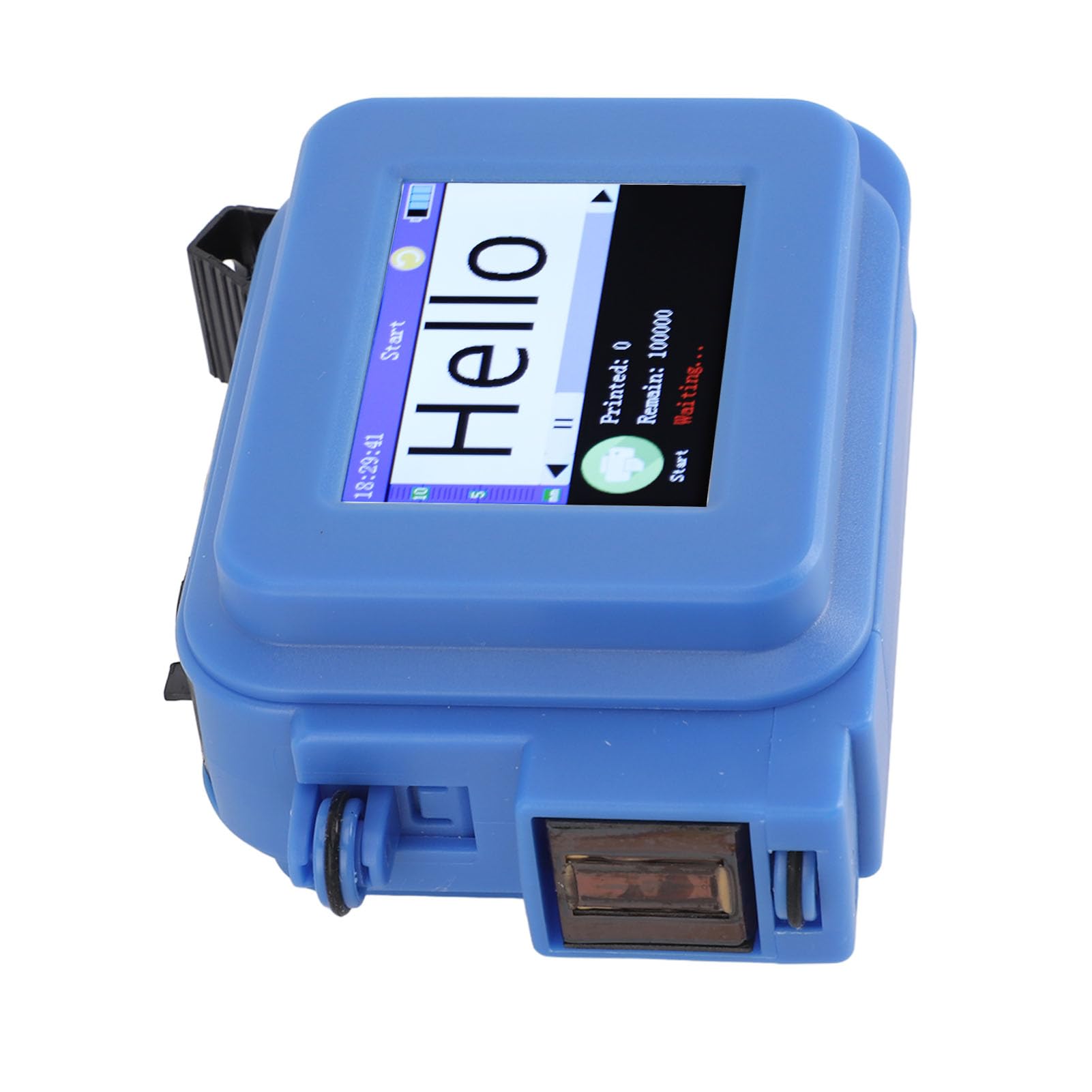 Stampante a getto d'inchiostro tascabile regolabile altezza di stampa 0,1-0,5/1 touch screen Encoder a getto d'inchiostro portatile con inchiostro rapido per stampante per codici a barre (blu)