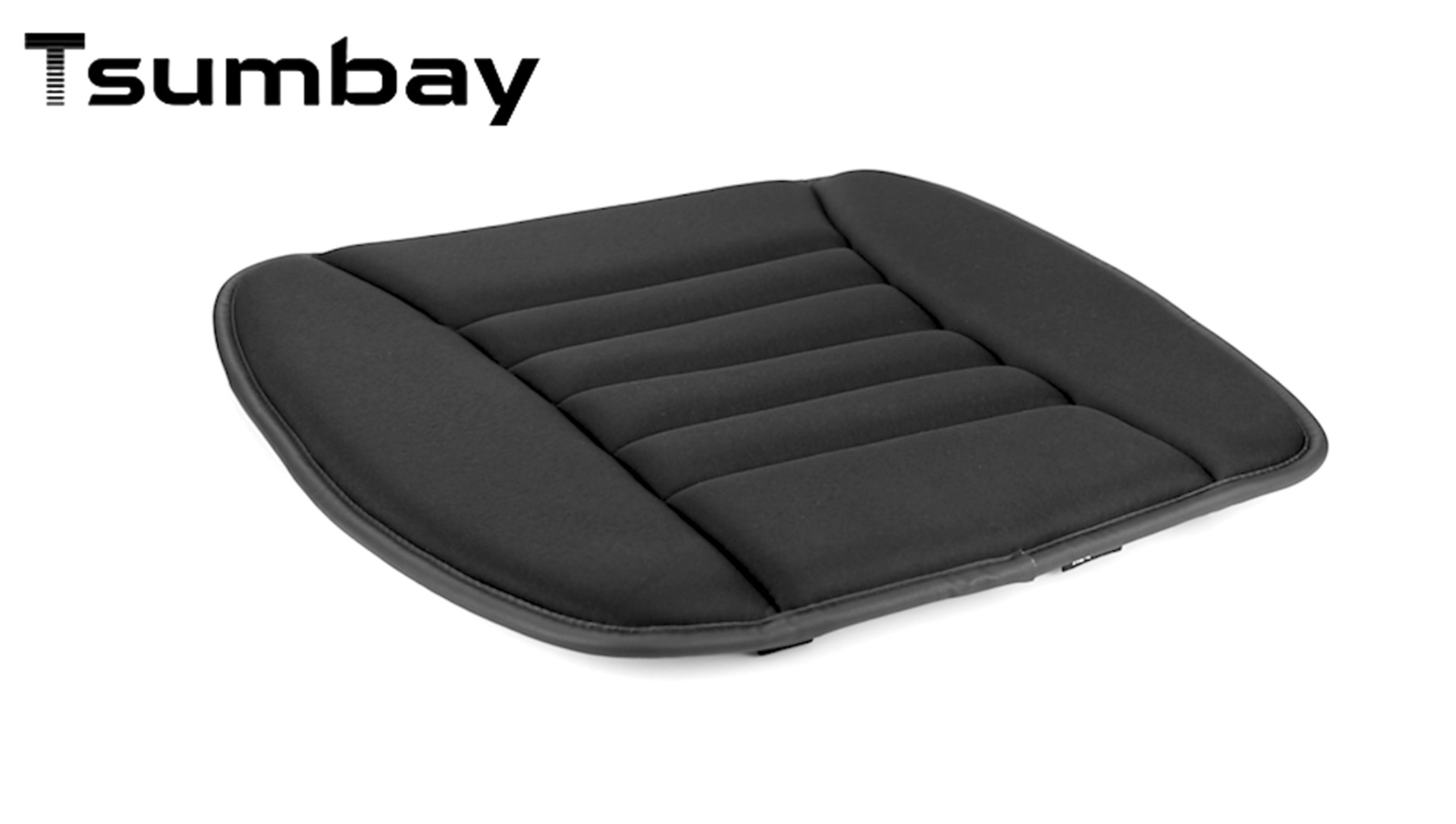 Tsumbay Coussin Voiture Siege, Coussin De Siège De Voiture Housse De Siege Mousse Memoire Protection Chaise Confortable Antiderapant Mat Pad Couverture Siege Auto Pour Auto Bureau Domicile Noir Fi