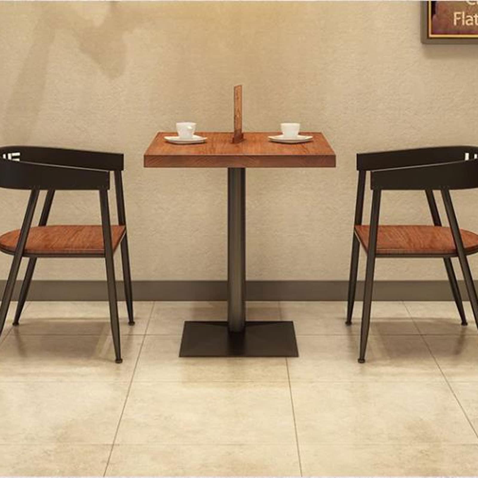 Tavolino da Divano Tavolo da Pranzo Quadrato in Legno for 2 Persone, Tavolo Moderno con Gambe in Metallo for Cucina Sala da Pranzo Soggiorno, Tavolino in Accento Tavolino da tè for Ristorante Bar, Sal