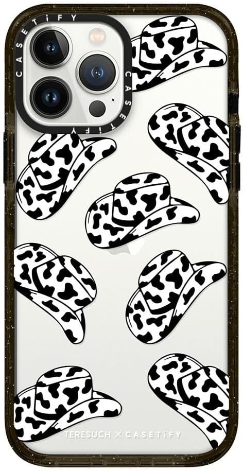 CASETiFY Impact iPhone 13 Pro Max Case [6.6ft Drop Protection] - The Cowgirl - Clear Black