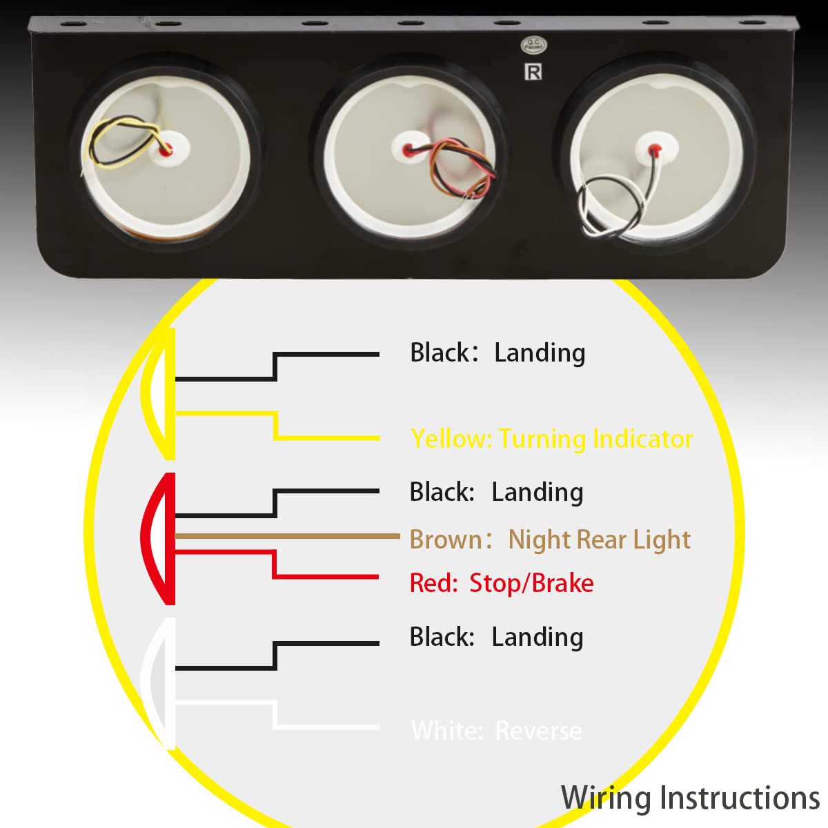 WFPOWER 2 Pack 36 LED Waterproof Flatbed Truck Trailer Lights Kit, Stop Turn Signal Trailer