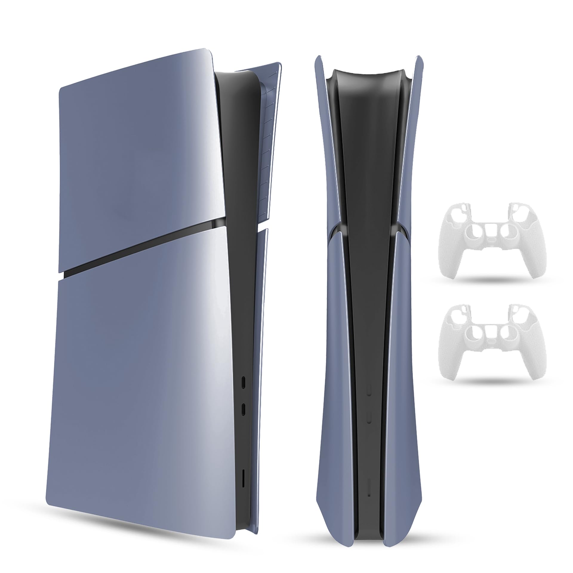 PEYANZ Faceplate Cover Kompatibel mit PlayStation 5 Slim (Digital Edition) - Schützende ABS-Schale, kratzfeste, matte Oberfläche, einfache Installation, inklusive 2 Silikonabdeckungen
