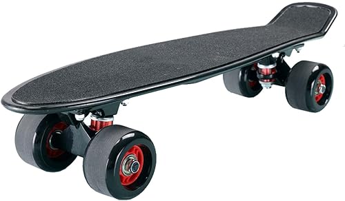 Mini Cruiser - Monopatín retro de plástico de 22 pulgadas, patinetas completas para principiantes, niños, niñas, jóvenes, adolescentes y adultos