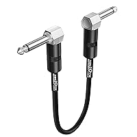 Vista 13 de Cable de guitarra de 6 pies de 6.6 ft de rendimiento para pedal de efecto de guitarra, cable de conexión en ángulo