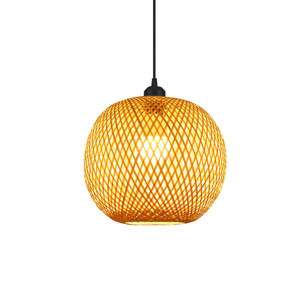Braided lampshade, Bamboo Woven Round Various Sizes(35cm)