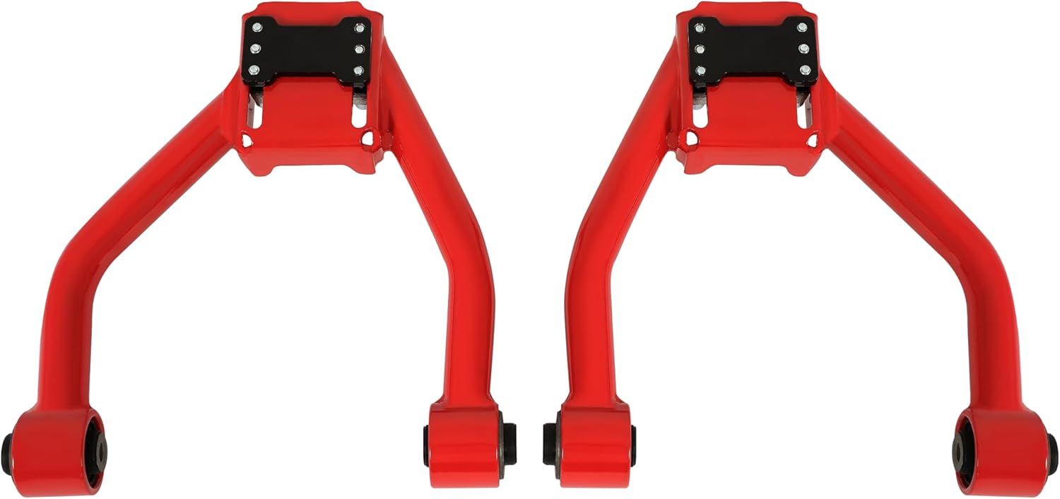 KUAFU Adjustable Front Upper Control Arms Compatible with 2000-2005 Lexus IS300 Replacement for AK-080-BJ300 w/Ball Joints Powder Coated Red