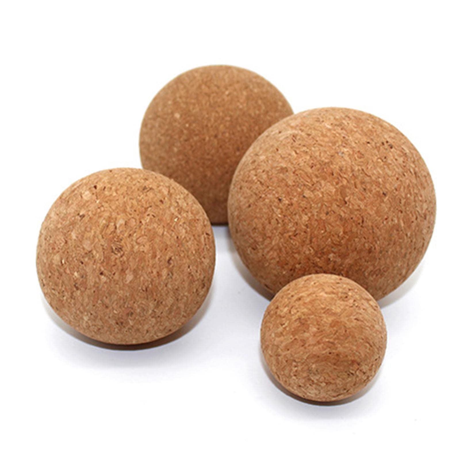 Lot de 5 balles de massage en liège portables pour le bas du dos pour le sport, la gym, l'entraînement 8 cm