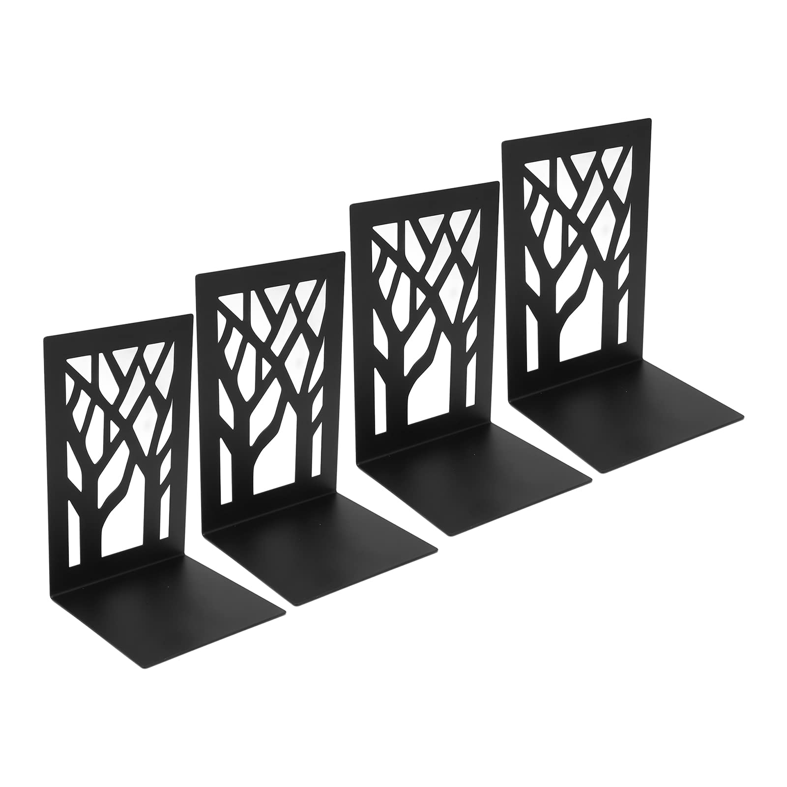 Serre-Livres en Forme d'Arbre Noirs Antidérapants pour Maintenir les Gros Volumes