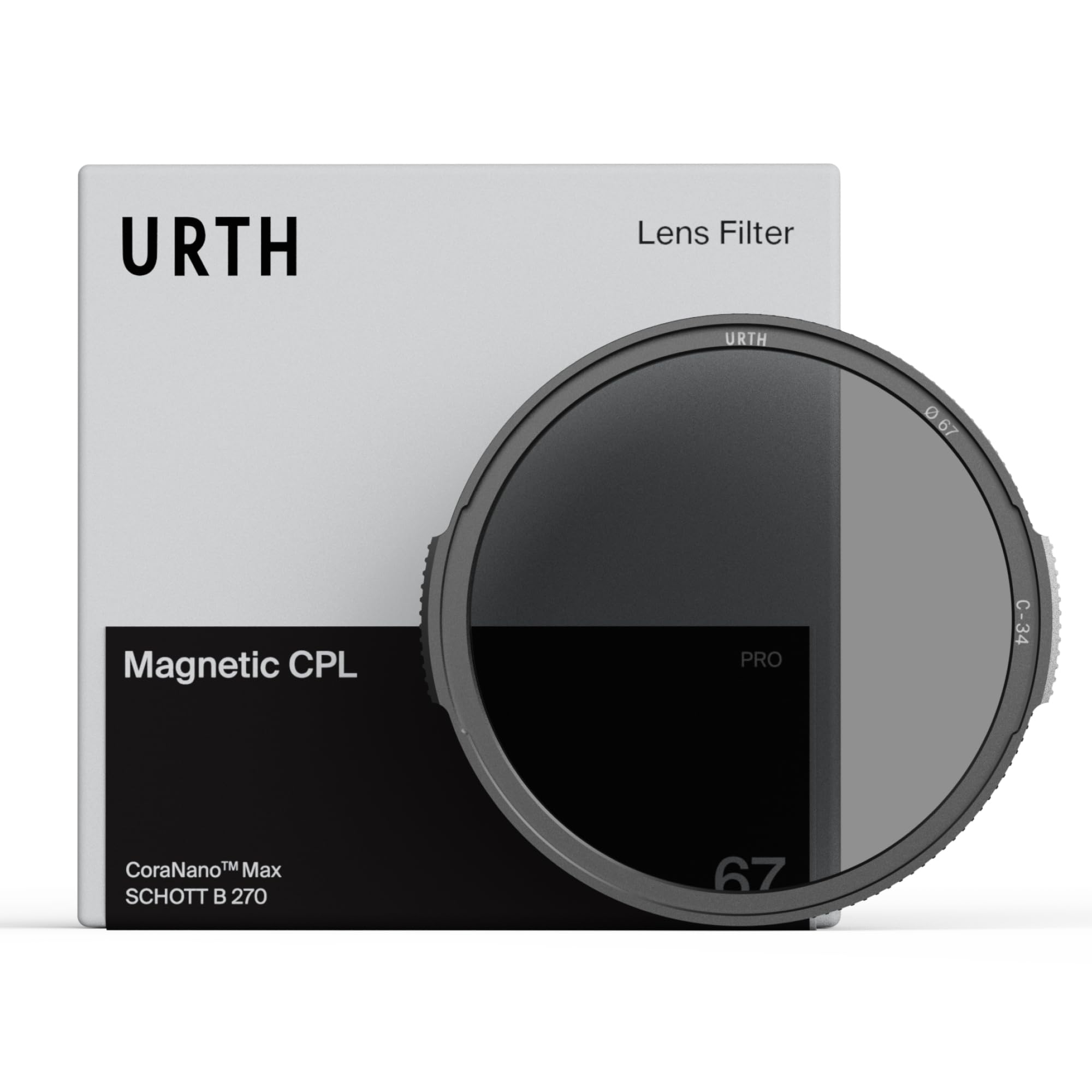 Urth Filtro Polarizzatore CPL Magnetico 72 mm (Pro) | Chiusura magnetica professionale, polarizzazione multistrato avanzata a 34 strati per obiettivi
