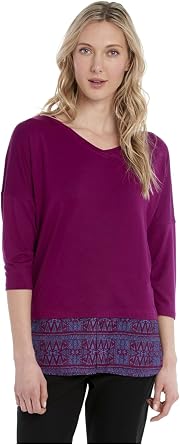 LOLE Womens Addy Top, Plum Caspia, Large