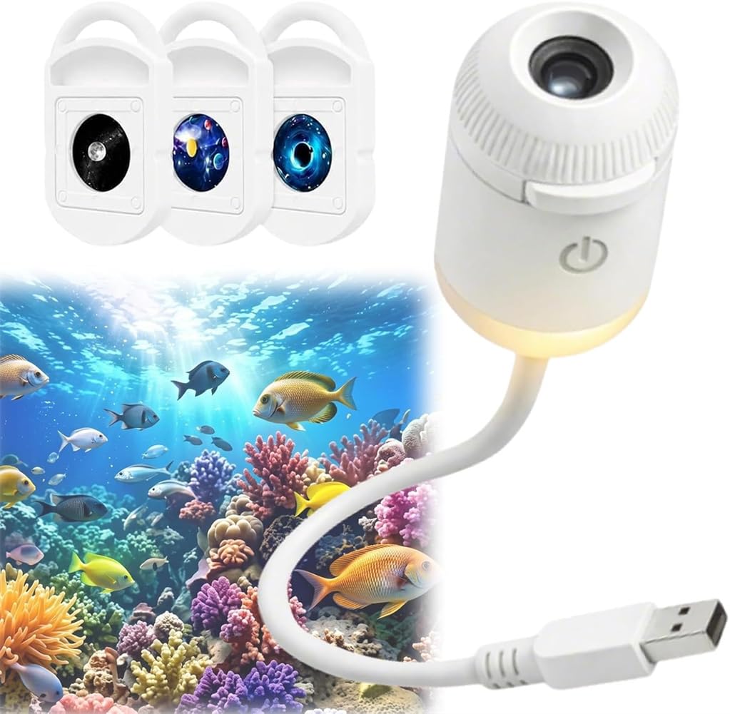 HD Smart Dynamic 5D Holographic Night Light Projector (With 3 Films)
