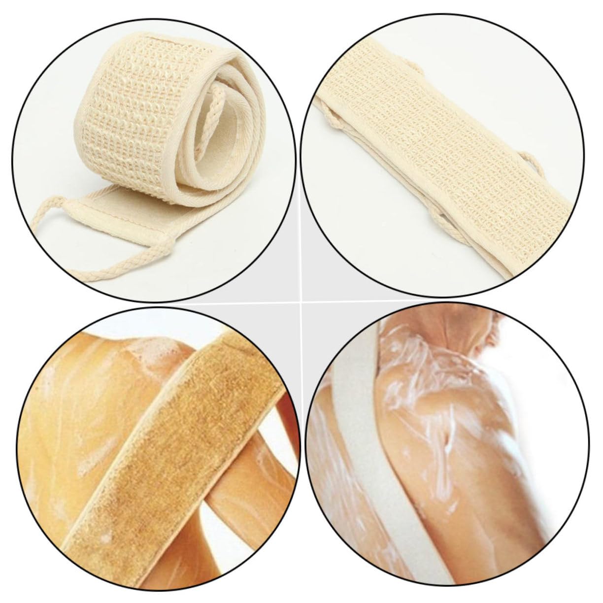 Toalla Exfoliante de Sisal para Espalda 10 Unidades Beige