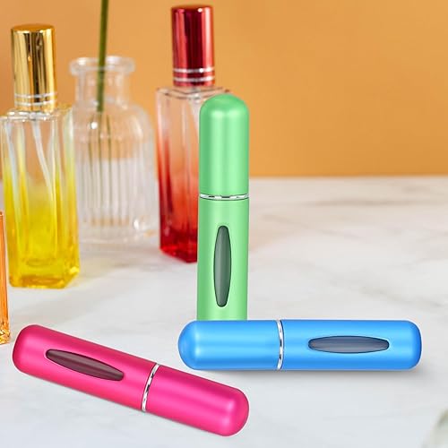 Miniatura 5 de Acooruiteng Mini atomizador de perfume recargable, atomizador portátil, estuche de bomba de perfume de viaje, contenedor de botellas con rociador