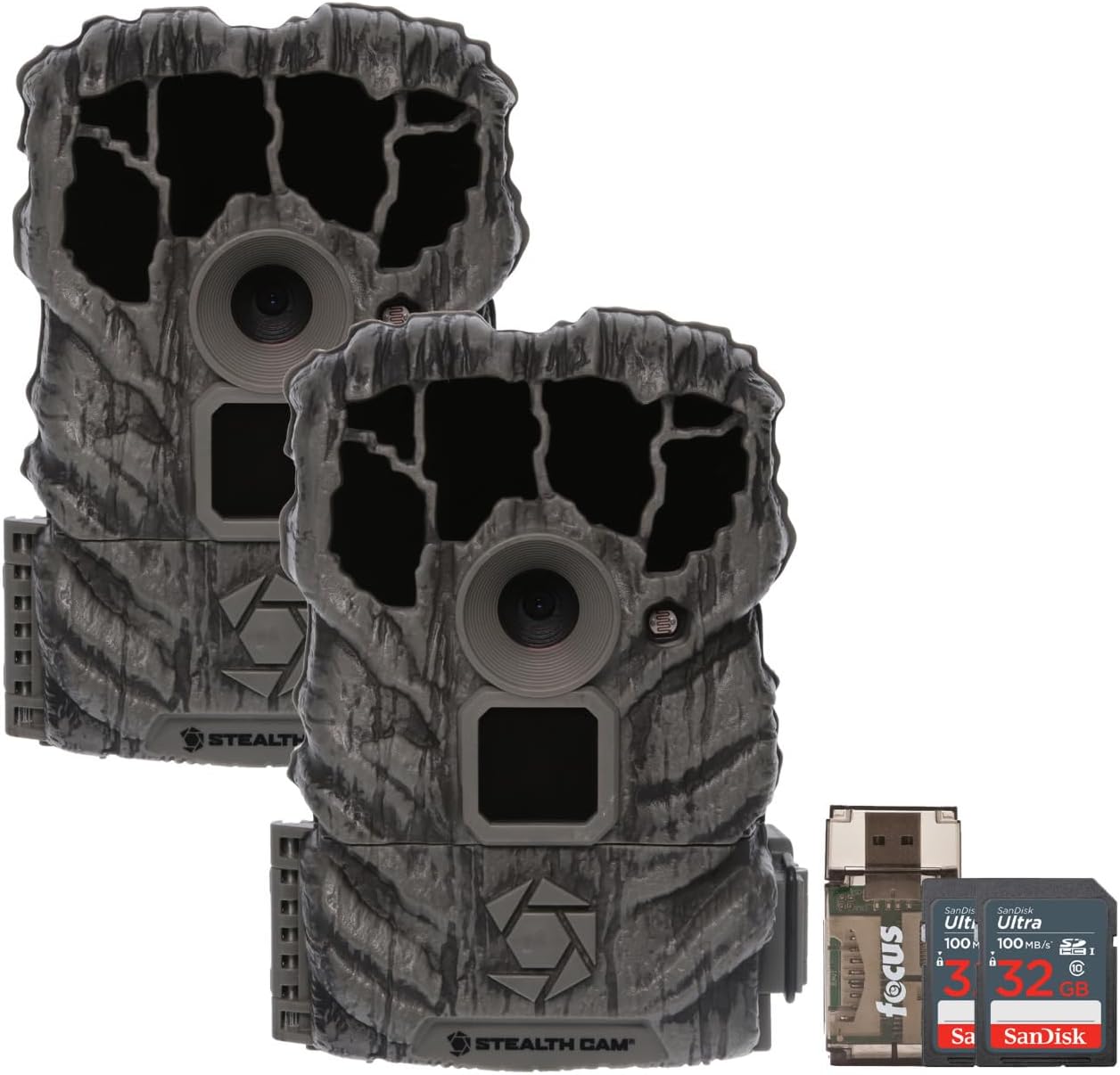 Browtine 14MP Trail Camera Bundle with 32GB Memory Card (2-Pack) and Card Reader (2-Pack) (5 Items)