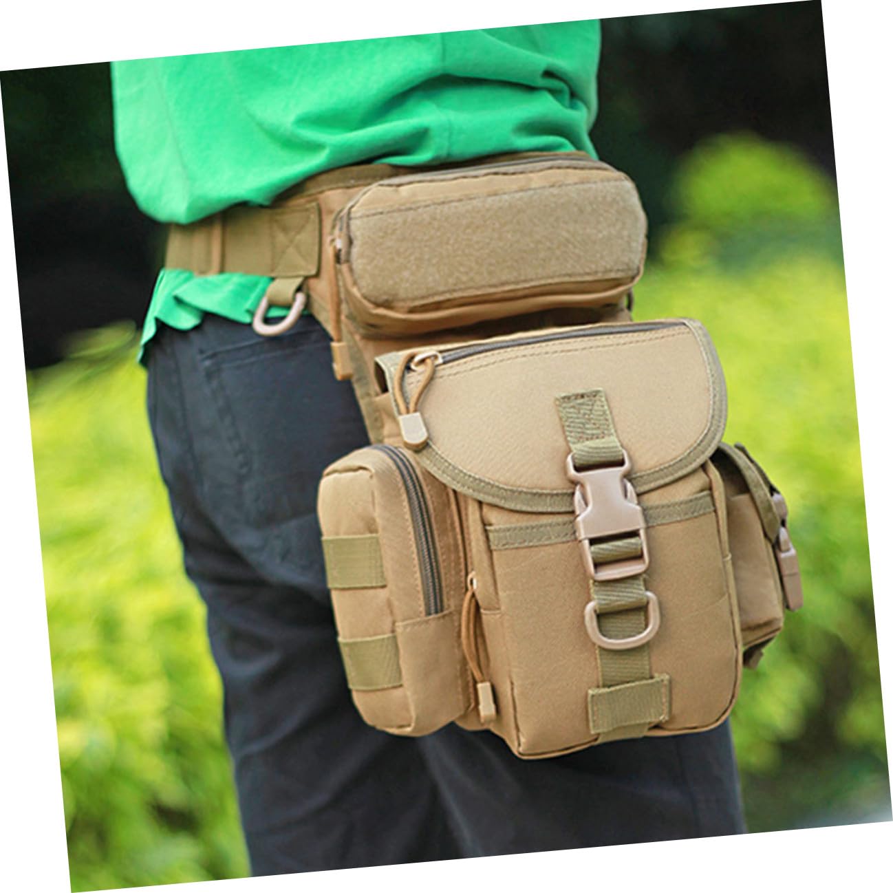 Zerodeko Outdoor Beintasche aus Oxford Gewebe mit Verstellbarem Hüftgurt Multifunktionale Oberschenkel und Hüfttasche für Motorrad Angeln und Outdoor Sport