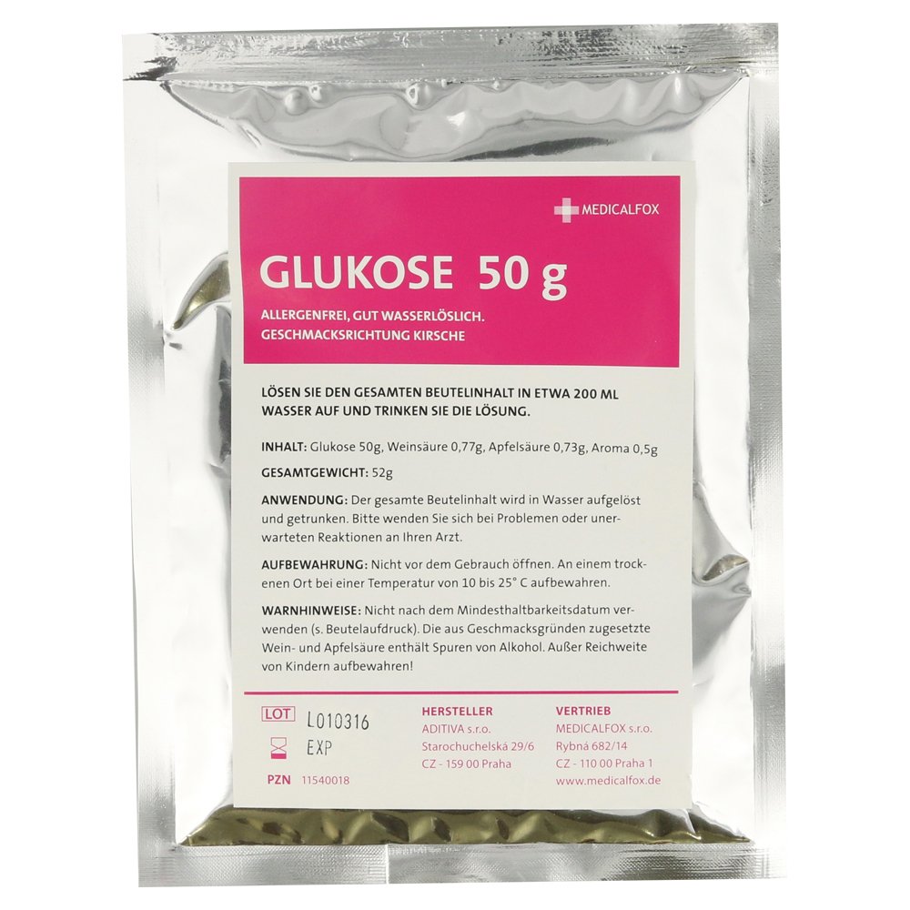 Glukose 50 g Kirsch Plv.z.Her.e.Lsg.z.Einnehmen
