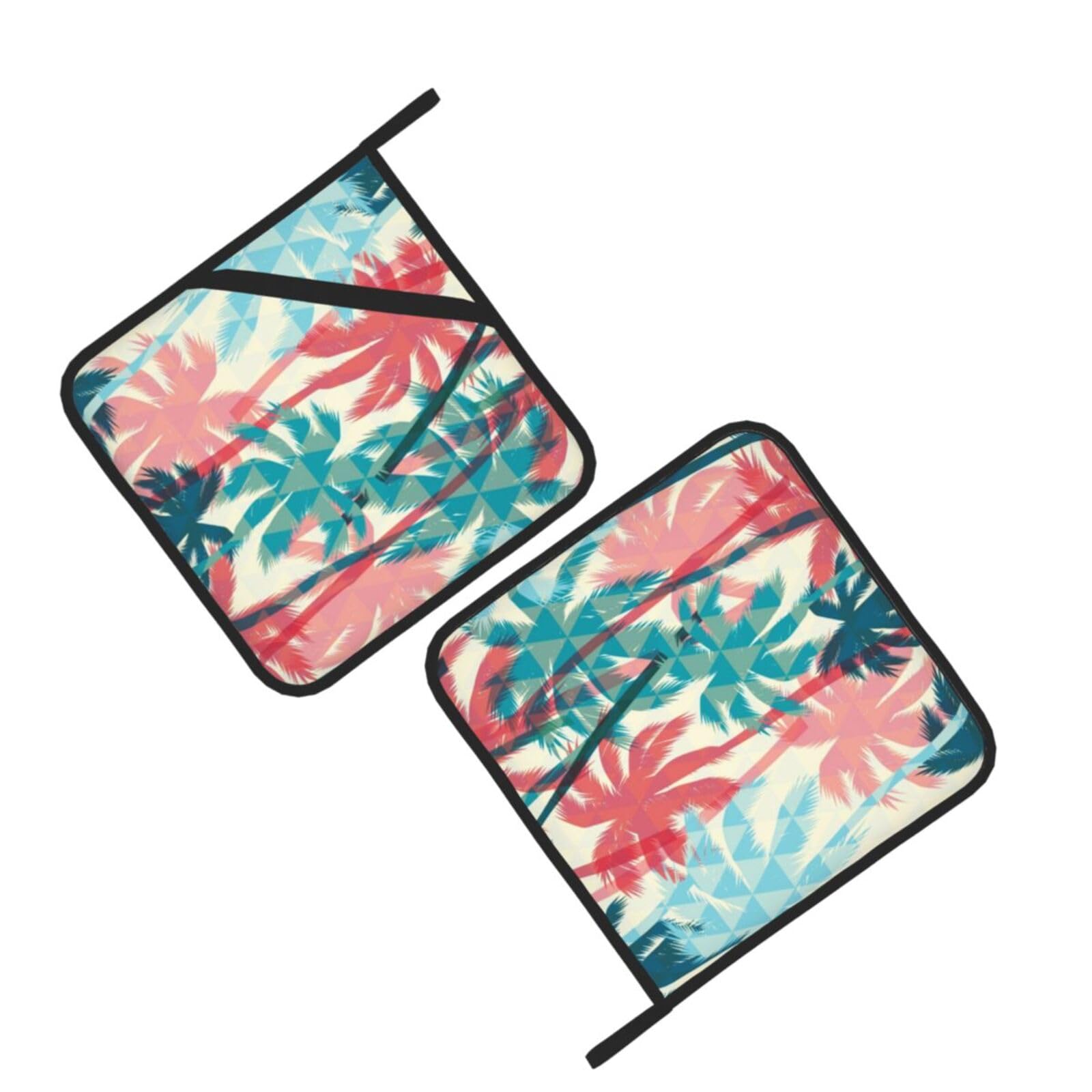 Palm Tree Pattern Printed Oven Pot Holders Set of 2 Pcs Heat Resistant Kitchen Microwave Potholders for Cooking Baking Grilling