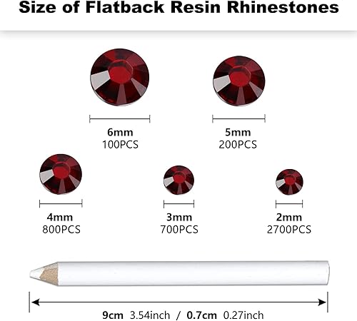 Vista 89 de 4500PCS Resin Flatback Rhinestone, 2mm 3mm 4mm 5mm 6mm Lemon Yellow Flatback Rhinestones for Tumblers, Nails Art, Mugs, Bottles, Craft Decoration