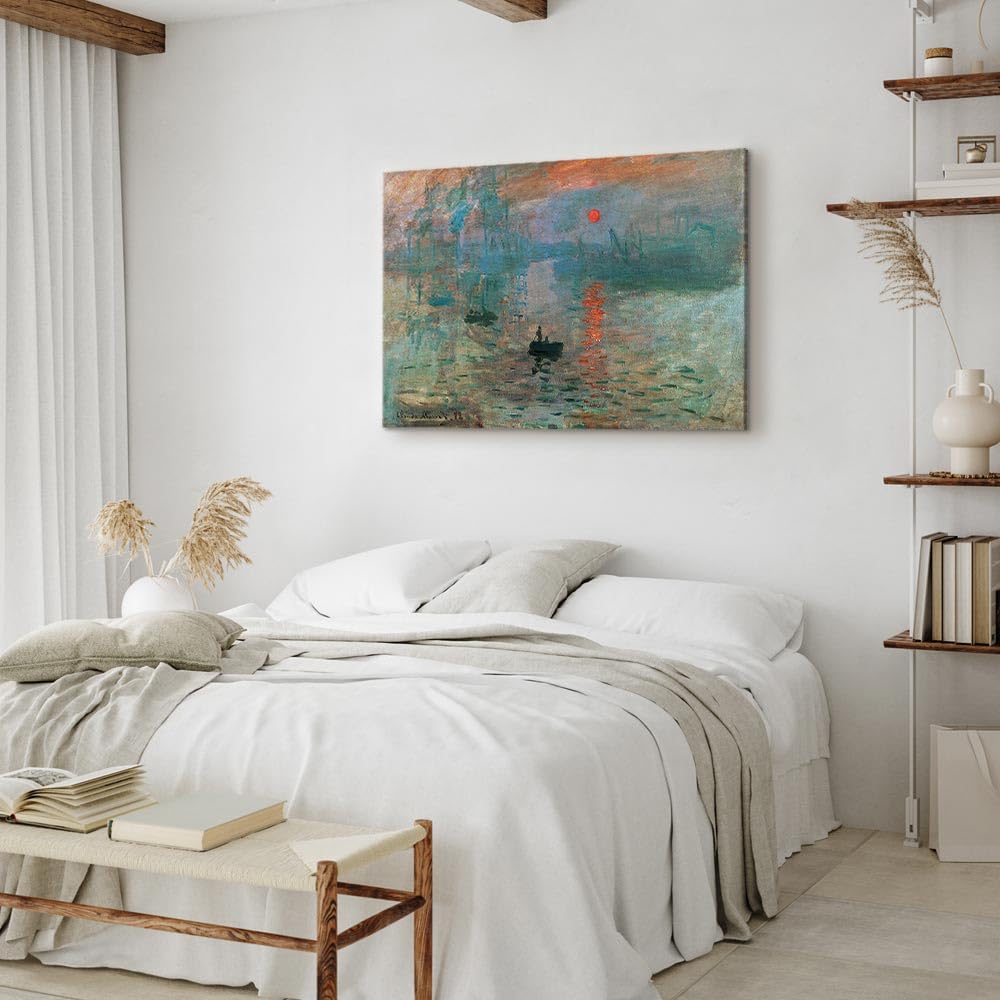 murando - Quadro Acustico Claude Monet 120x80 cm 1 Pezzo Schiuma Acustica Quadri Stampa su Tela - Protezione Rumori Fonoassorbente Decorazione parete Ufficio Impressione Alba l-G-10036-b-a