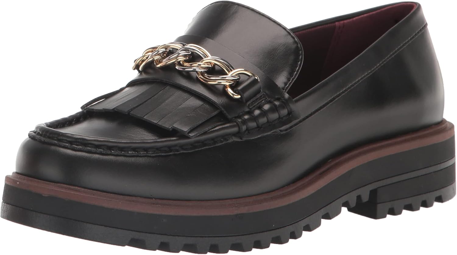 Franco Sarto Womens Limitmoc Slip On Loafer Black 6.5 M