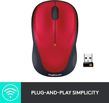 Logitech M235 Wireless Mouse Red