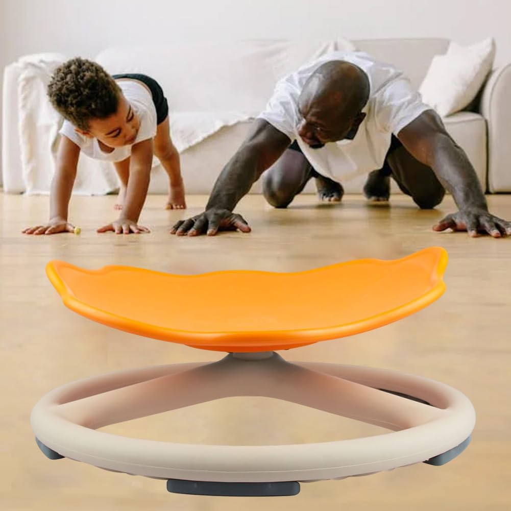 Boatman Spinning Chair Sensory Swivel Chairs for Kids,Sit and Spin Swivel Chair for Autistic Kids,Exercise Body Coordination,Non-Slip Sensory Toy Chair(Orange)