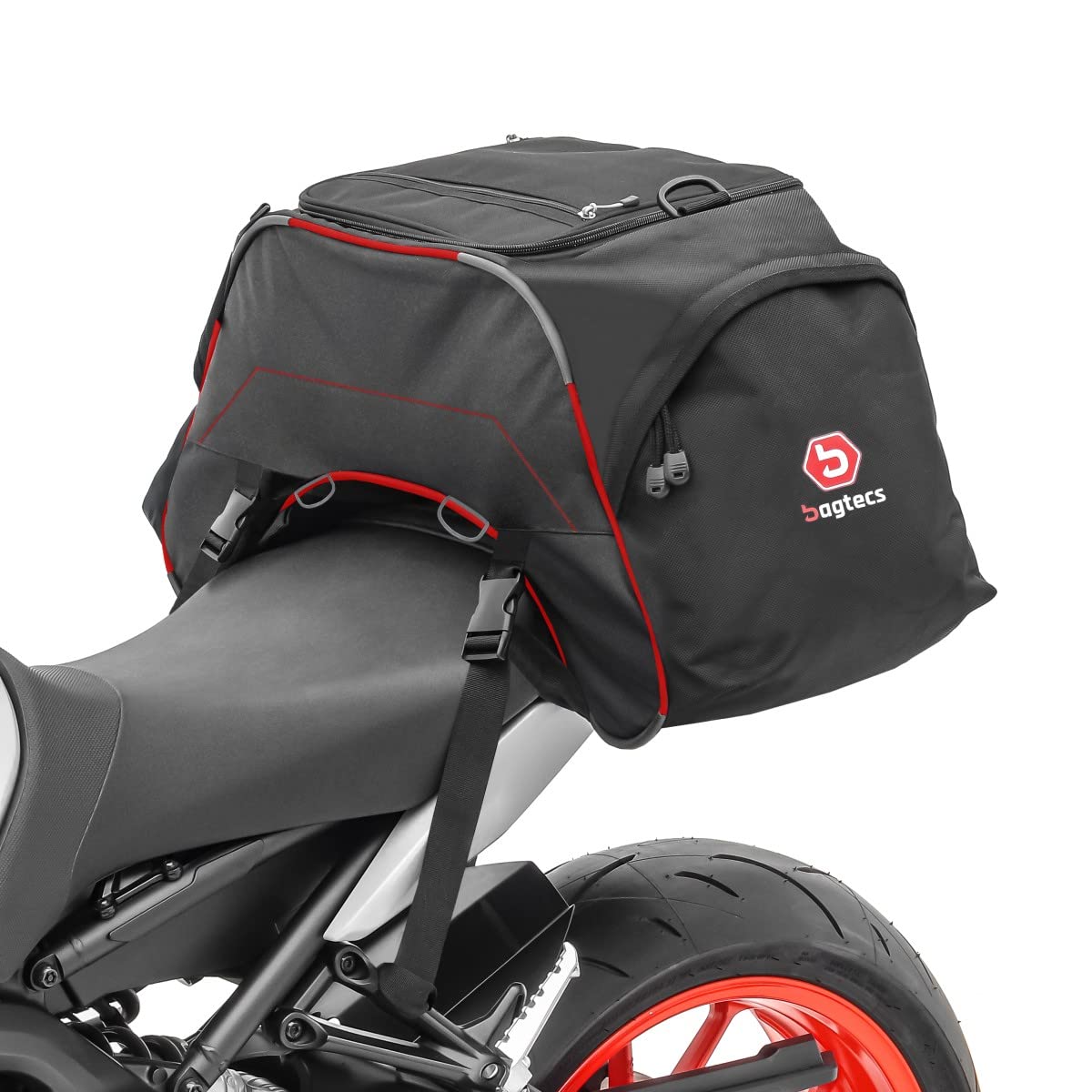 Bolsa Sillin Moto Bagtecs WP35 Bolsa Trasera Rojo