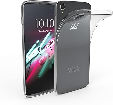 iVoler Funda Carcasa Gel Transparente para Alcatel Onetouch Idol 3 5.5 Pulgadas, Ultra Fina 0,33mm, Silicona TPU de Alta Resistencia y Flexibilidad