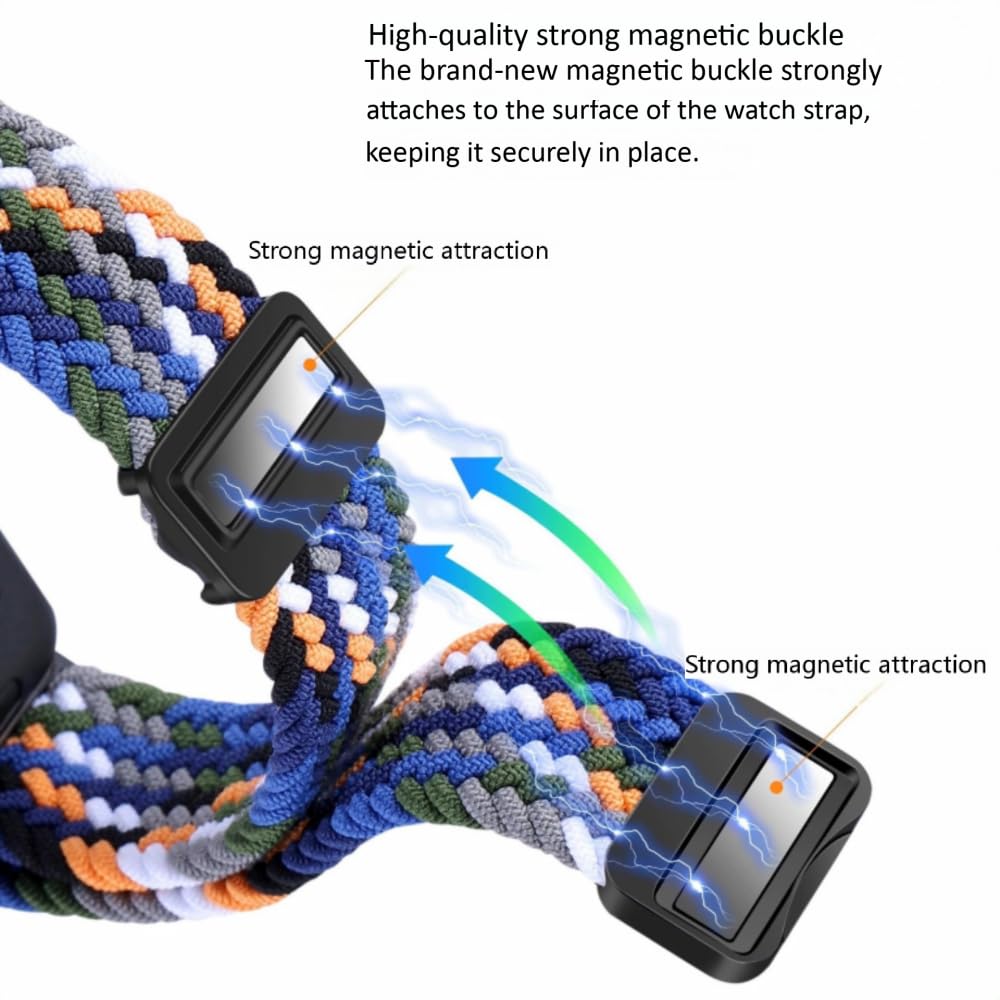Pasek 22 mm do Xiaomi Mi Watch S4/S3/S2/S1 Pro/S1 Active / Color/Sport/2/2 Pro do Redmi Watch 5 Active / 5 Lite, pleciony pasek zastępczy, elastyczny, nylonowy pasek do zegarka