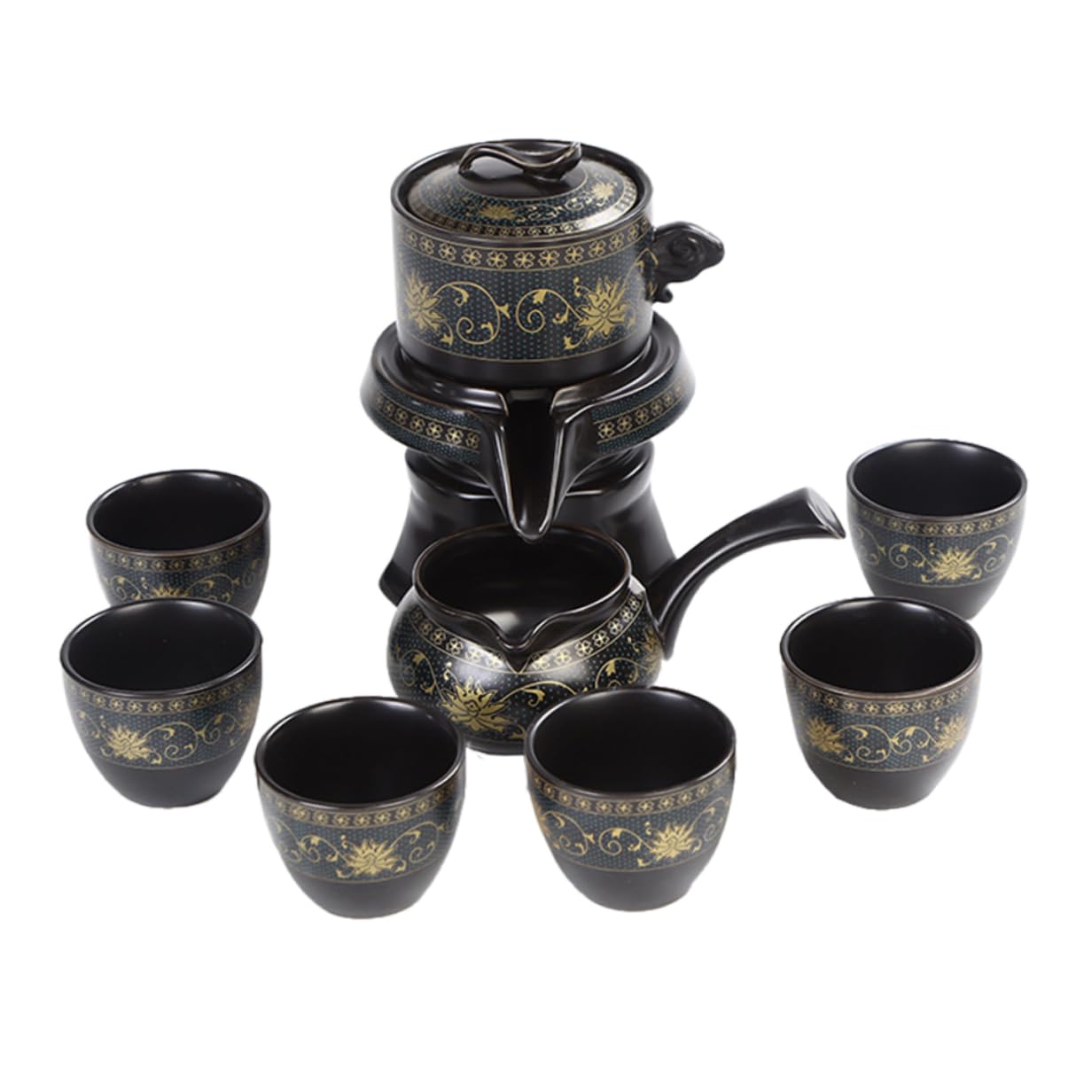 Ceramiczny czajniczek, chiński zestaw do herbaty, 1 zestaw Zestaw do herbaty Kung Fu Chiński ceramiczny czajniczek Azjatyckie filiżanki do herbaty Czajnik biurowy Chińskie przybory do herbaty