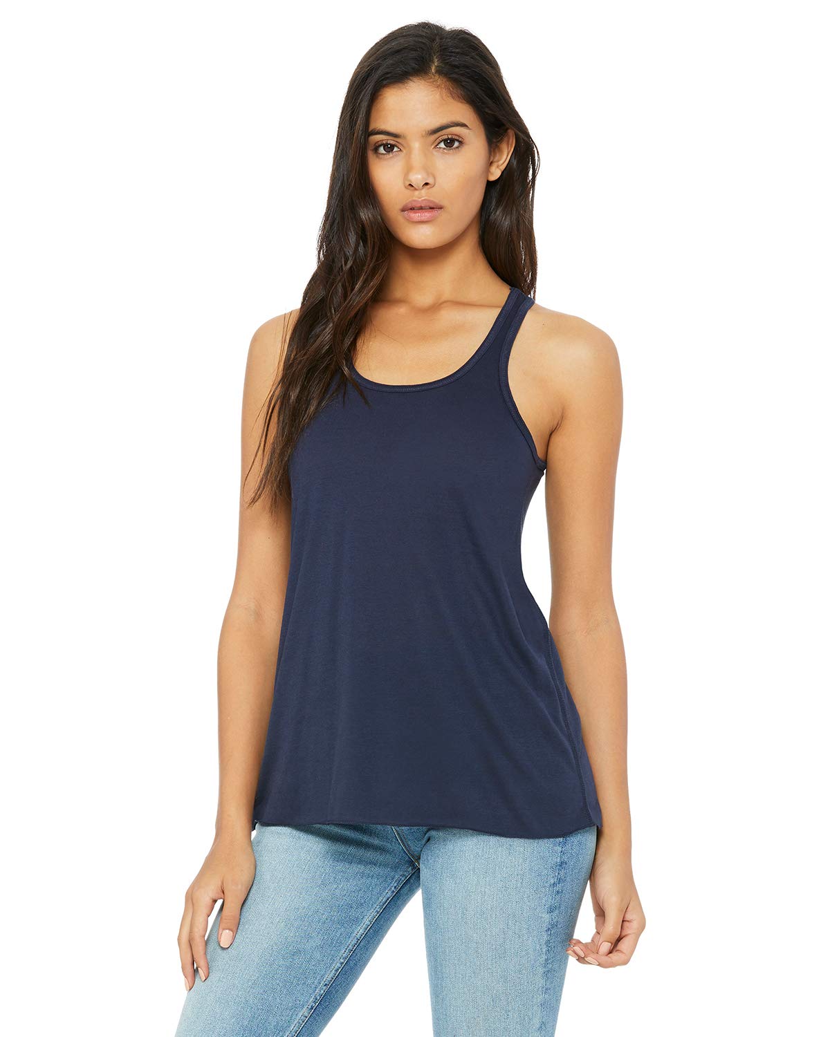 Bella Canvas Ladies' Flowy Racerback Tank L Midnight