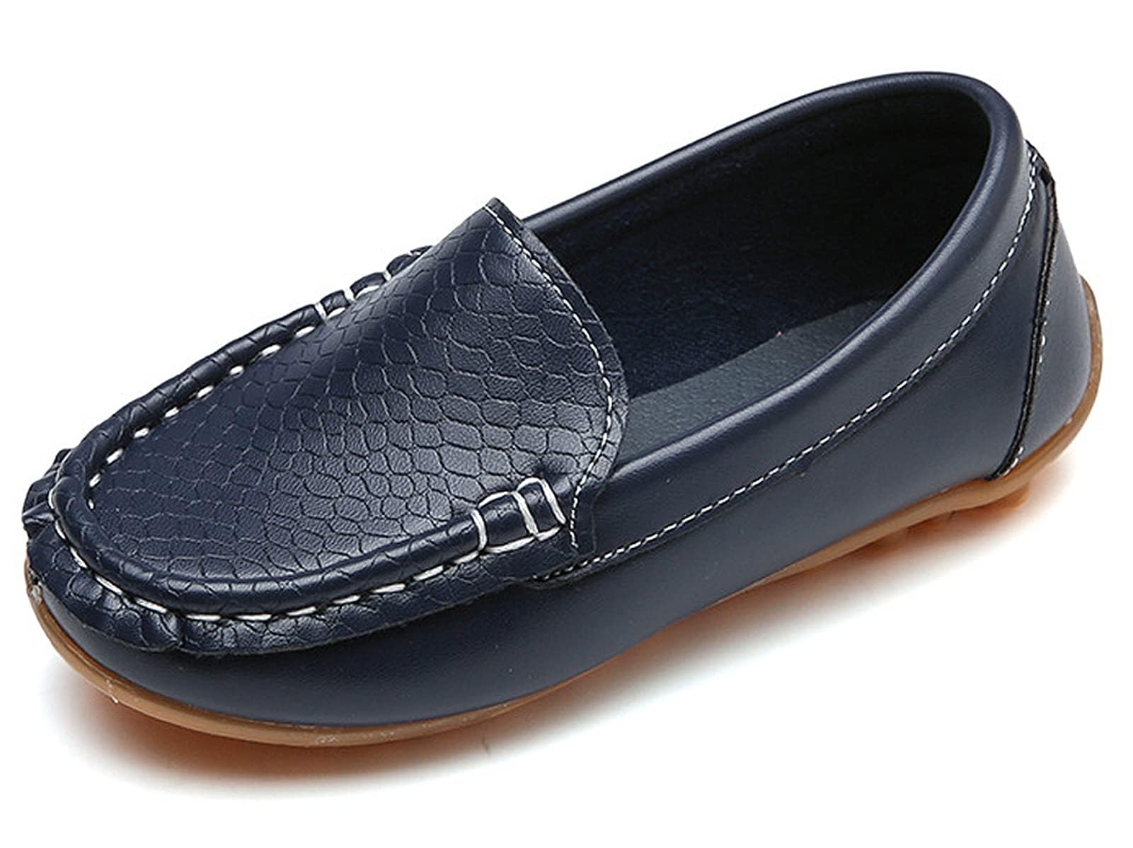 Vorgelen Mocasines de Cuero para Niños Moda Casual Zapatos del Barco Chicos Chicas Linda Comodidad Loafers Antideslizante Zapatos para Caminar